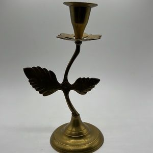 Brass Flower Candle Holder